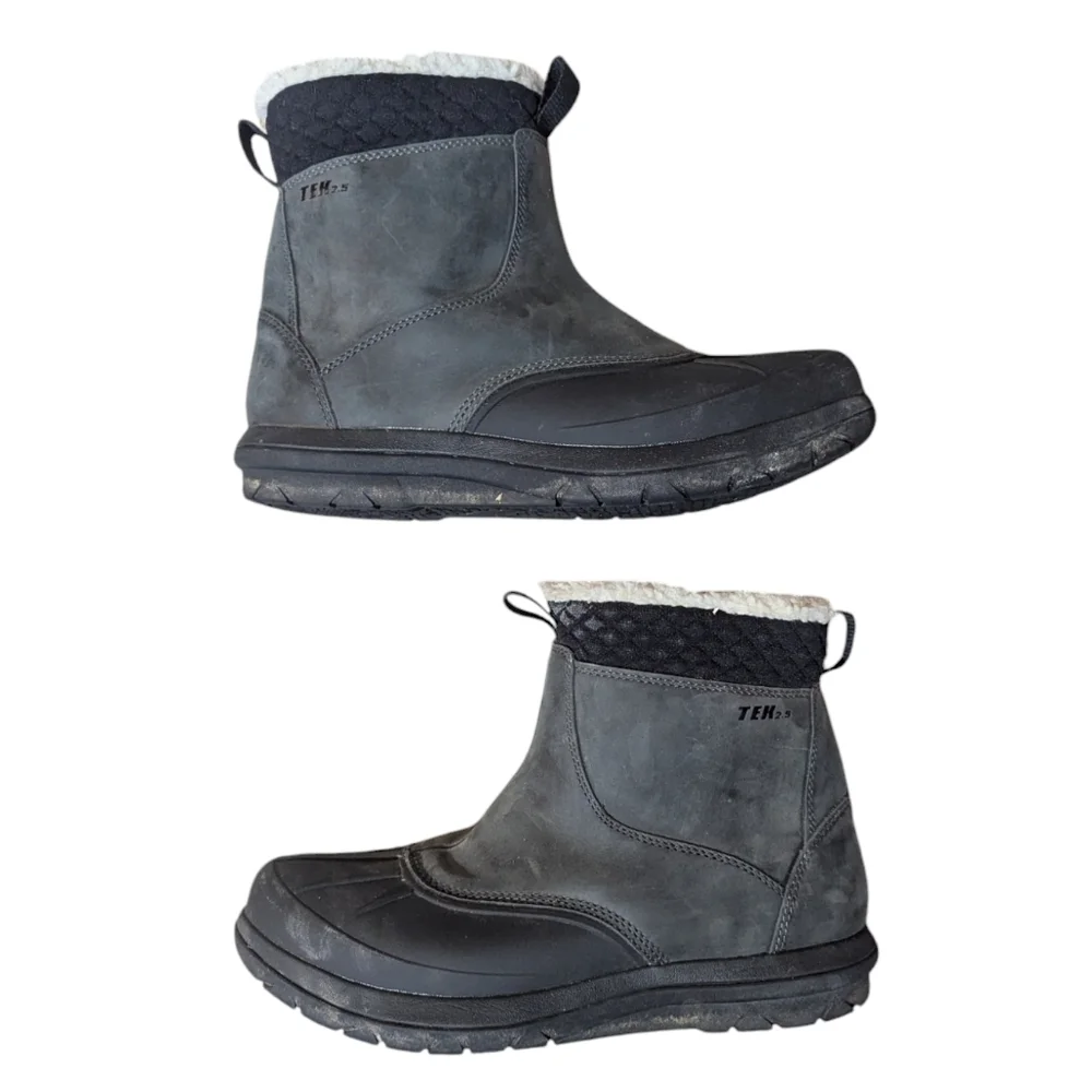 L.L. Bean Storm Chaser Zip 5 Boots Nubuck leather and Faux Sherpa Size 10